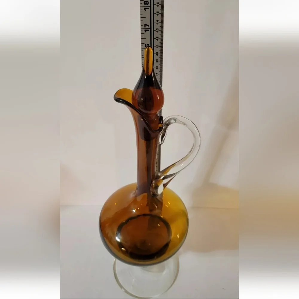 Art Glass Vintage Italian MCM Decanter